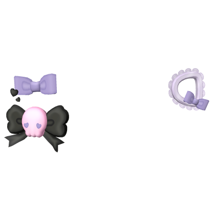 ! Cutecore Devil Maid Hairclips Halloween Purple Roblox item