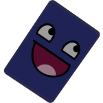 (Blue) Epic Face Trading Card