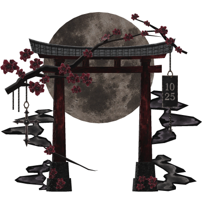 red maximalist torii gate sakura vkei dark