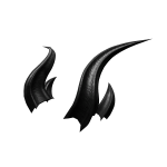 Black Goth Seraphic Horns