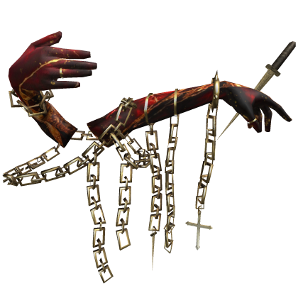 Red Two Body Chained Arms With Dagger