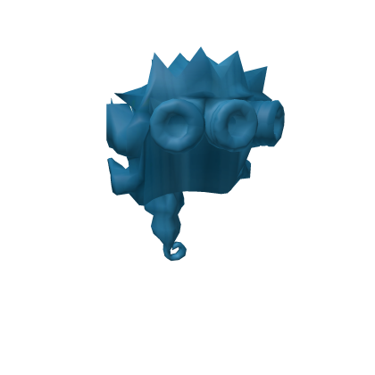 Blue Long Anime Hair Curls Ponytail Curl Roblox item