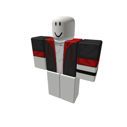 ORIGINAL Black Jacket with Red Hoodie Roblox
