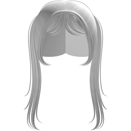 ♡ cute long flowy pigtails in white Roblox item