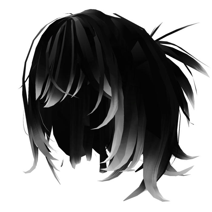 Messy Y2K Twintails (Black / White)