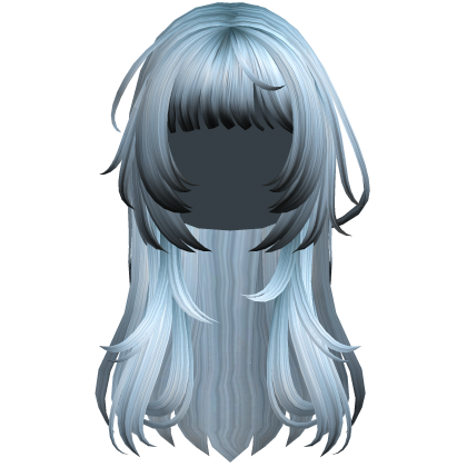 Ice Blue Punk Flowy Girl Hair