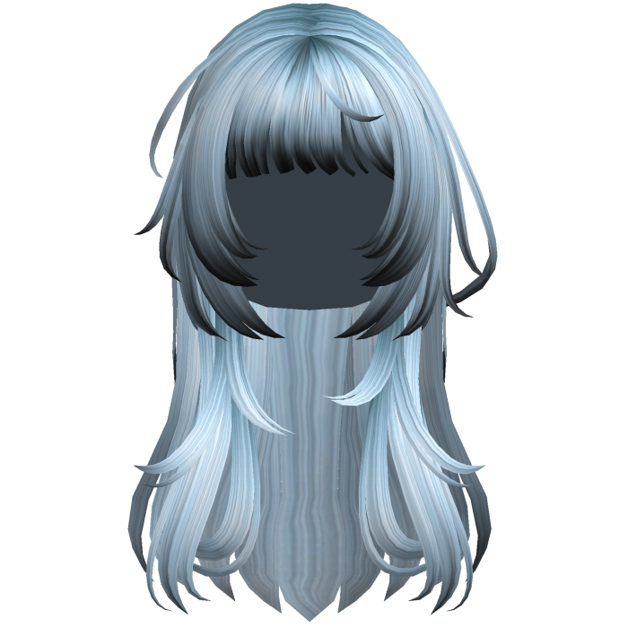 Ice Blue Punk Flowy Girl Hair