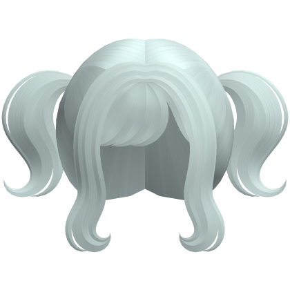 teal wispy anime cutie mini pigtails