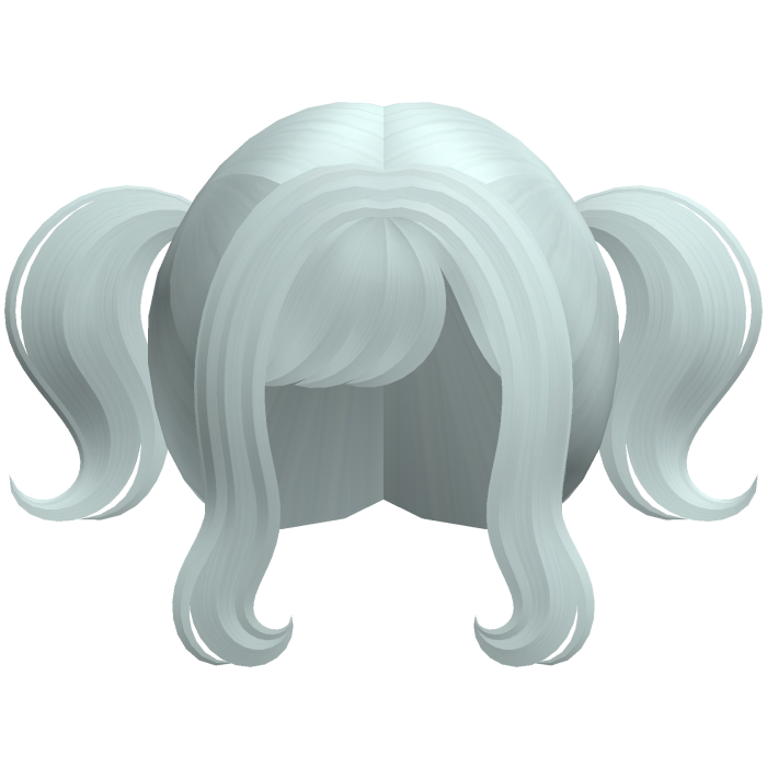 teal wispy anime cutie mini pigtails