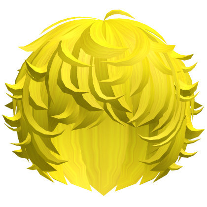 cute kawaii yellow messy swirly curly fluffy