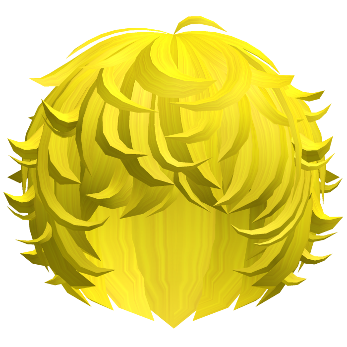 cute kawaii yellow messy swirly curly fluffy