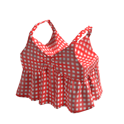 ✨ Red Check Top Igari Jumino Core Vintage thumbnail