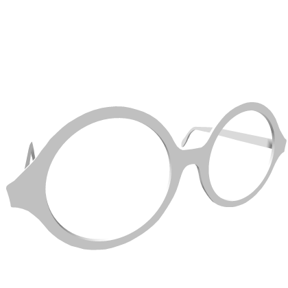 Rounded Cute Anime White Glasses