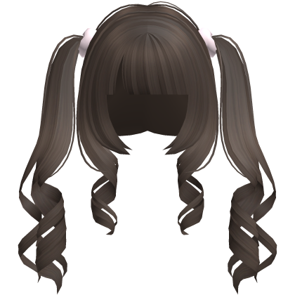 curly cute jirai kei caramel brown hime pigtails Roblox item