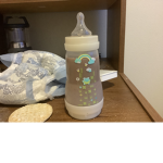 Poop inside a baby bottle