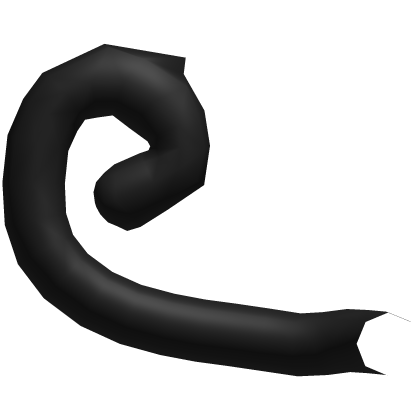 ♡ kawaii black swirly kitty cat tail
