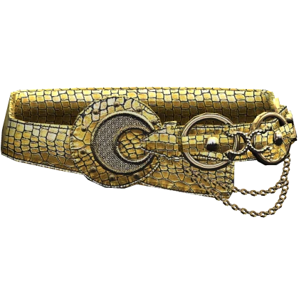 Gold Leather Belt Rhinestones Chain Y2K 2000s | Roblox Item