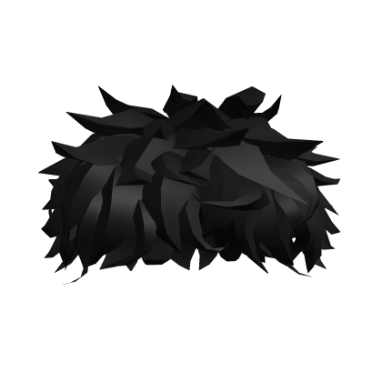 Messy Black Curly Hair - Roblox