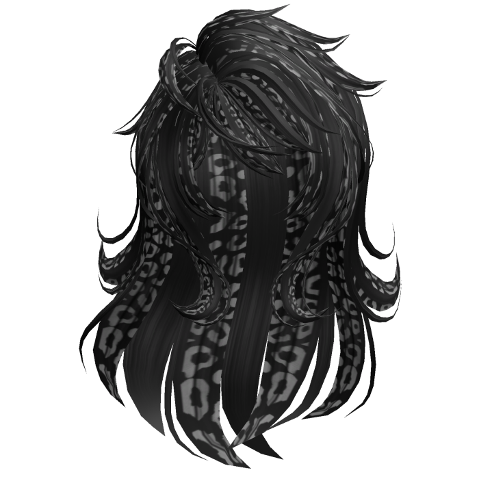Windy Warrior Messy Anime Wolfcut B&W Leopard