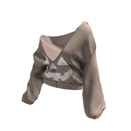 🎃 Halloween Pullover Baggy Hoodie Faded Beige