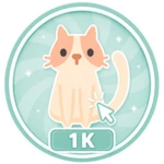 1K Cat Clicks Roblox badge thumbnail