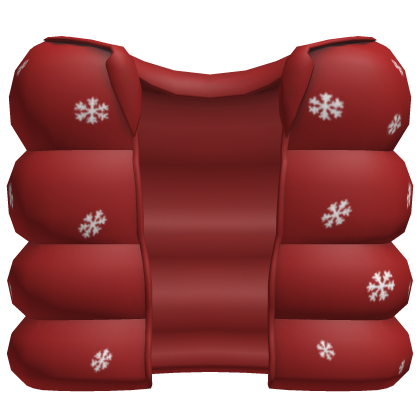 red christmas puffer vest