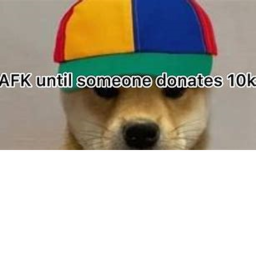 afk until someone donates