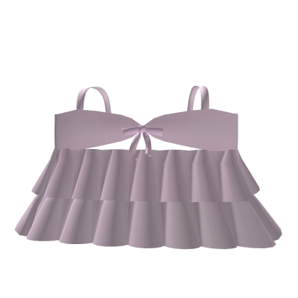 cutesy ruffled top in light pink w small bow