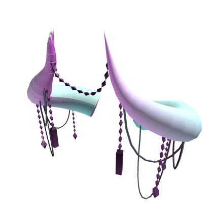 Aesthetic Horns Pink blue cyan