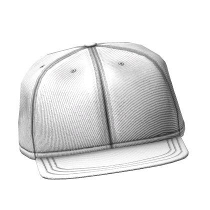distressed sideswept grunge cap in white Roblox item