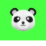 pandas y panditas de corazón