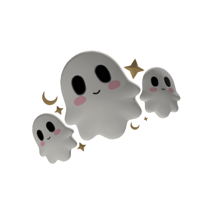 Kawaii Ghost Trio Hair Clip
