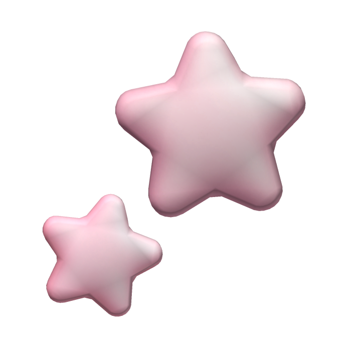 Cutesy Light Pink Star Hair Clip (Right)