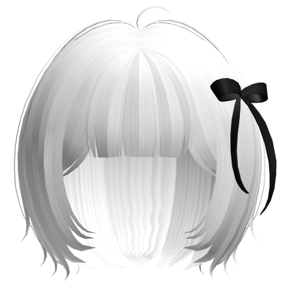 White Cute Sweet Ribbon Bob