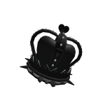 Black Floating Spiky Heart Crown