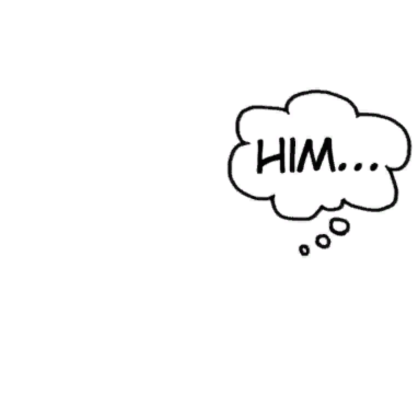 Dreaming of Him Bubble Text Thought