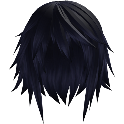 short straight emo hair (dark blue)
