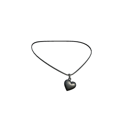 Miau Heart Necklace Black