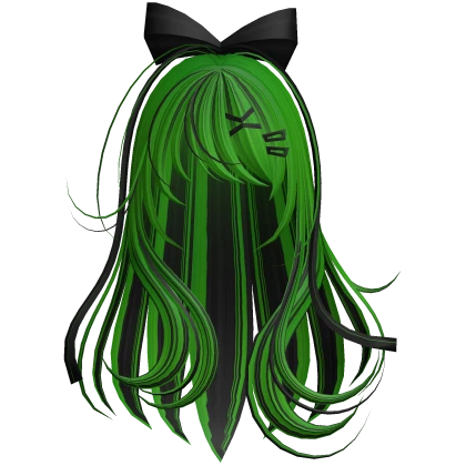 Beautiful Girl with Long Hair, Cute Bow & Lashes Roblox item thumbnail