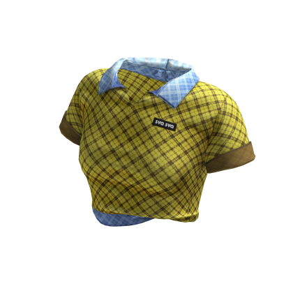 ☆ classy yellow plaid shirt