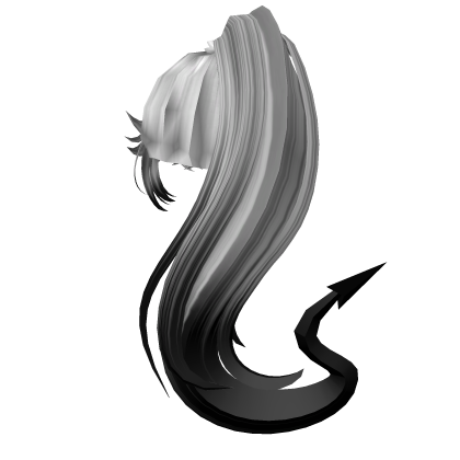 devil ponytail - white & black