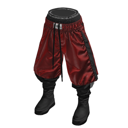 💗 Layered Boxer Pants w/ Boots _ Red