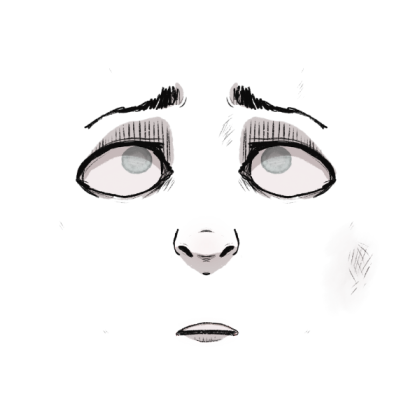 Frightened face Roblox decal