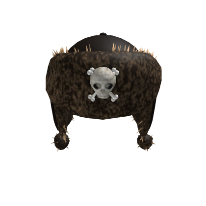 Brown Y2K Grunge Emo Spiked Skull Ushanka