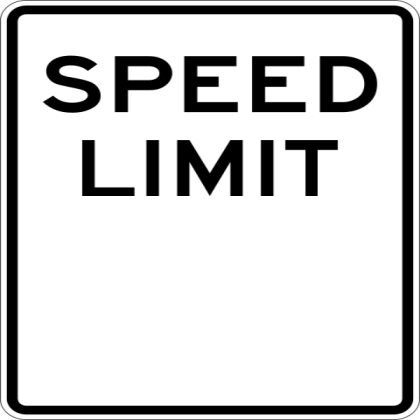 Blank Speed Limit Sign Roblox decal