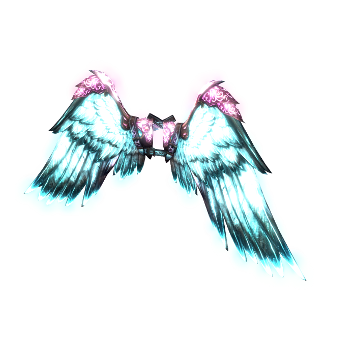 Neon Blue-Purple Icarus Wings
