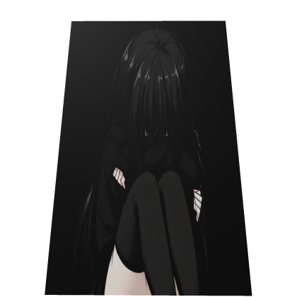 sad anime girl cape Roblox item
