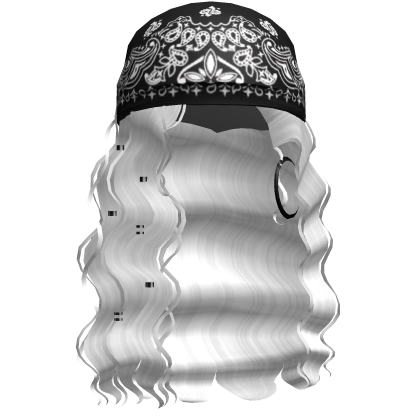 Crimped Waves W/ Boho Bandana White Roblox item
