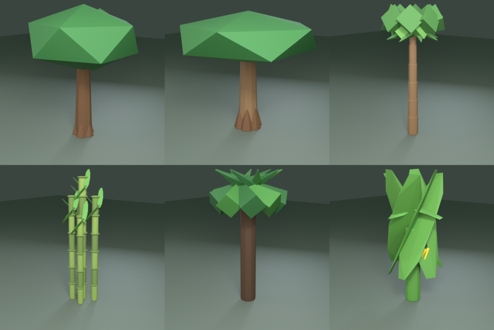 Low Poly Jungle Rainforest Biome Pack x60 Nature preview 3