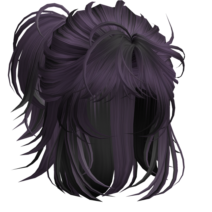 Anime Androg Wolfcut Ponytail Green&black